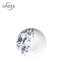 Service de table en céramique noir et blanc, ensemble de dîner à motif d'oiseaux, vaisselle chinoise en os, décoration de table de mariage, livraison gratuite