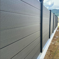 Panneaux de clôture de jardin en alliage d'aluminium composite WPC, cadre creux, revêtement en poudre, gaufrés, sécurité, 6 pieds, écologiques, CE