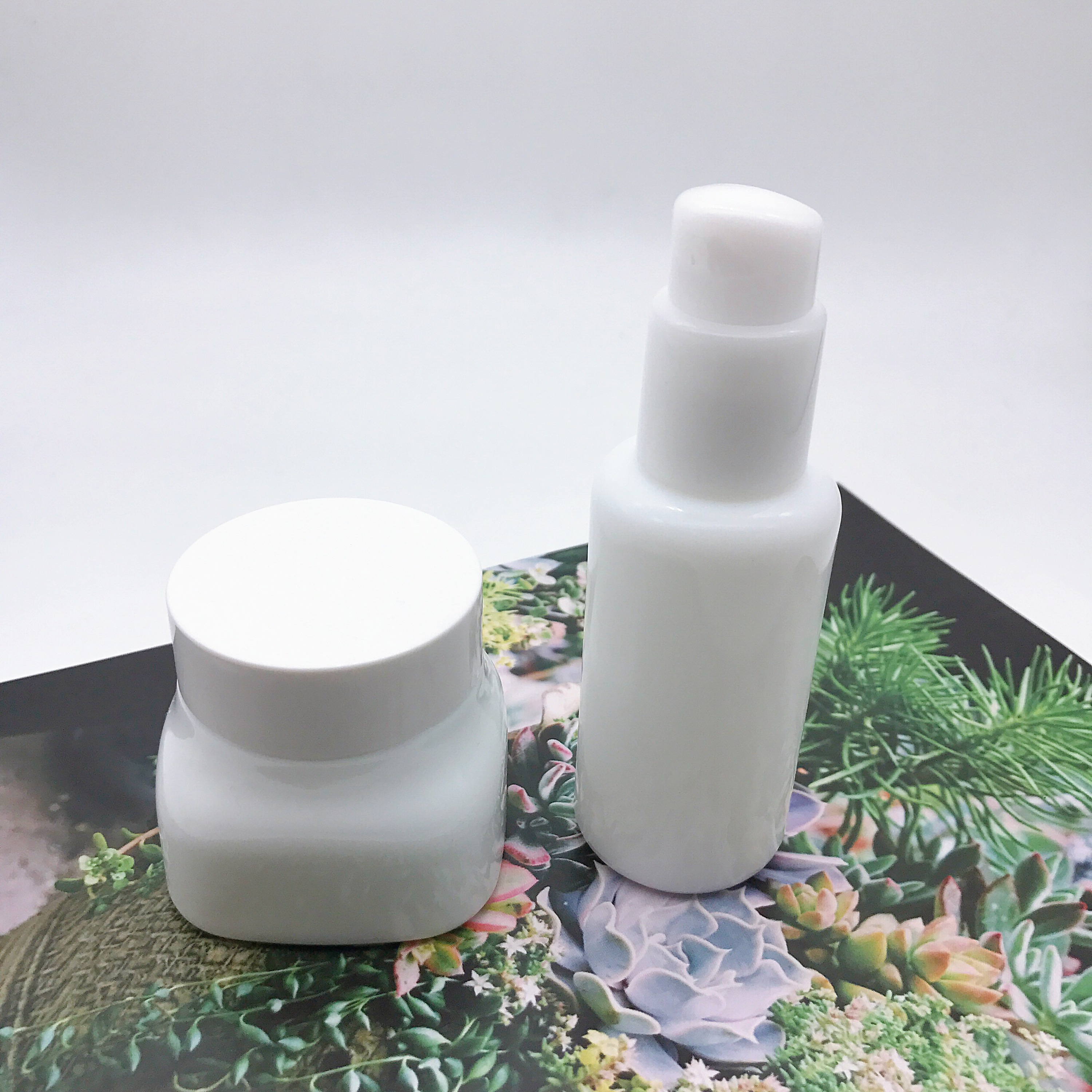 Nouveau Produit En Porcelaine Blanche Pot de Crème De Haute Qualité Opalglass Pot 50g 100g Personnalisé Pot
