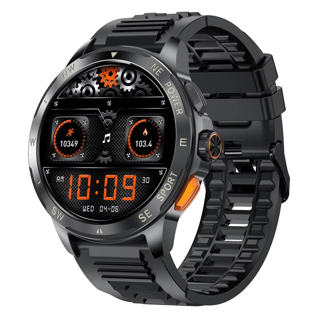 AK77 Men's Sport Smart Bracelet Watch 1.43inch AMOLED Screen Sleep Monitoring Voice Assistant Answer Call Health