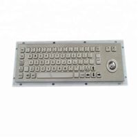 Clavier mécanique industriel avec trackball pour kiosque, guichet automatique, machine industrielle, clavier d'ordinateur en acier inoxydable