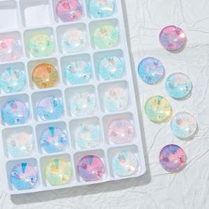 Strass en verre rond à dos plat Selina Crystal <span class=keywords><strong>Satellite</strong></span> AB Color, à coudre, écologiques, pour la décoration de vêtements et les loisirs créatifs - Product Image 5