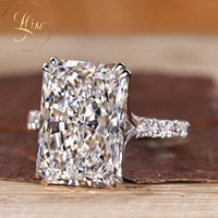 Bague de fiançailles en or 18 carats personnalisée avec diamant de laboratoire VVS D certifié IGI, diamant radiant de laboratoire, bague pavée pour femme, bijoux fins