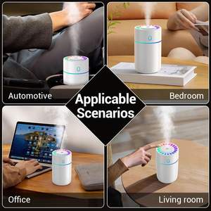 अल्ट्रासोनिक ठंडा धुंध ह्यूमिडिफायर मिनी अल्ट्रासोनिक धुंध निर्माता 7 रंग की लाइट 2 धुंध पोर्टेबल ह्यूमिडिफायर - Product Image 6