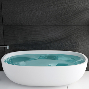 <span class=keywords><strong>Vasca</strong></span> <span class=keywords><strong>da</strong></span> <span class=keywords><strong>Bagno</strong></span> Ovale Autoportante <span class=keywords><strong>per</strong></span> Adulti di Grandi Dimensioni 1,8m, <span class=keywords><strong>Vasca</strong></span> <span class=keywords><strong>Idromassaggio</strong></span> in Pietra Artificiale Composita Solida, Moderna <span class=keywords><strong>Vasca</strong></span> <span class=keywords><strong>Idromassaggio</strong></span> <span class=keywords><strong>per</strong></span> Hotel - Product Image 2