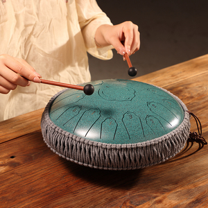 Tambour à langue en acier <span class=keywords><strong>HLURU</strong></span>, 15 notes, 12 pouces, instruments de musique, <span class=keywords><strong>handpan</strong></span>, tambour tank, instrument de percussion avec accessoires de tambour TWL15-12 - Product Image 4