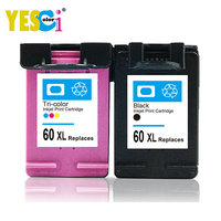 Ya-Warna-warni 60XL 60 XL Kartrid Inkjet Yang Diproduksi Ulang untuk Hp Deskjet D1620 D1630 D1658 D1660 D1663 D1668 D2530 D2545 D2560