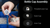 Bouchon automatique aseptique Helicap 23 en plastique PP pour bouteilles de lait, de jus et de boissons sportives, fermeture facile, scellage sécurisé, qualité alimentaire, écologique