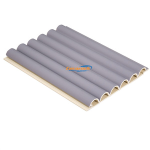 Home Decor <strong>Bamboo</strong> Cladding Fluted Panel Wall Cladding Wood Fiber Pvc Wall Board WPC Interior Wall Panel - Product Image 3