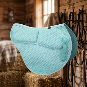 Best Selling Custom Made Dressage Jumping All-Purpose Contoured Correction Fleece Breathable Saddle <b>Pad</b> Adjustable Memory <b>Foam</b> - Product Image 2