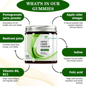 Customized Private Label Apple Cider Vinegar Gummies Vitamin B6 B12 Vegan Immune Support Healthy Digestion Antioxidant - Product Image 3
