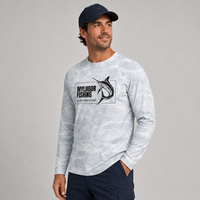 Chemise de protection solaire à manches longues UPF 50 avec logo personnalisé, chemise de pêche pour hommes, vêtements de plein air