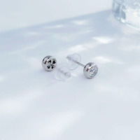 Boucles d'oreilles clous en platine Pt950 avec diamants de laboratoire, boucles d'oreilles tendance pour femme