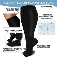 Chaussettes de compression athlétiques montantes jusqu'au genou, à mollets larges, grande taille, avec logo personnalisé, pour la gym, la randonnée et la course à pied – Vêtements de performance pour les jambes, vente en gros