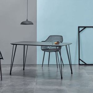 Noir blanc laque mdf environnemental mat carré <span class=keywords><strong>table</strong></span> à manger - Product Image 4