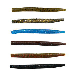 Señuelo blando tipo gusano de 105 mm y 5.5 g, de hundimiento lento, para pesca de lubina, señuelo de fondo sin plomo, de alta densidad. - Product Image 1