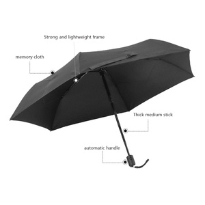 Modern Nylon Compact Folding <b>Umbrella</b> Fully-<b>Automatic</b> Open Close Travel Portable Windproof Rain Sun Protection Three-Fold - Product Image 6