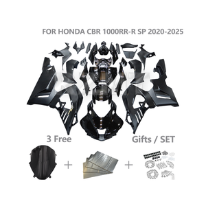 Complete Black Fairing Kit For Honda CBR1000RR 2012-2016 - ABS Plastic Bodywork With Windscreen, Bolts & Heat Shield
