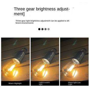 <b>Solar</b> LED Portable Camping <b>Lamp</b> USB Rechargeable Waterproof IP65 Dimmable Hook Mount for Tent Outdoor Emergency Use - Product Image 3