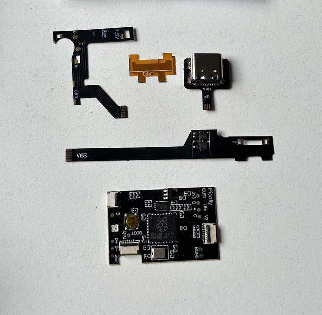 Upgraded RP2040 Picofly Modchip V6S Flex Cable H-DAT0 Adapter Board Hardware Kit for Nintendo Switch OLED Console Accessory