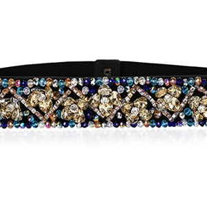 Ceintures à <span class=keywords><strong>perles</strong></span> <span class=keywords><strong>en</strong></span> strass et cristal pour femmes, extensible, multicolores, nouvelle collection, - Product Image 1