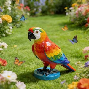 Escultura de Loro de Fibra de Vidrio de Tamaño Real para Exteriores, Moderna, Ecológica, al Mejor <span class=keywords><strong>Precio</strong></span>, Adorno Navideño para Jardín - Product Image 3