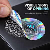Étiquettes autocollantes holographiques anti-contrefaçon avec logo personnalisé, en PET, scellés de sécurité inviolables avec numéros de série