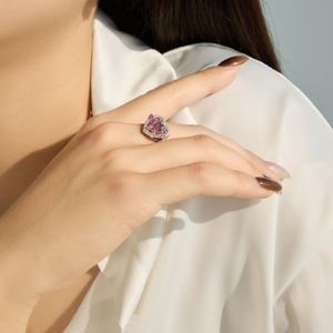 Dylam - Cadeau idéal pour la Saint-Valentin ou un anniversaire - Bague de promesse pour femme en argent 925 avec zircone cubique 5A - Cœur plein d'amour - Product Image 5