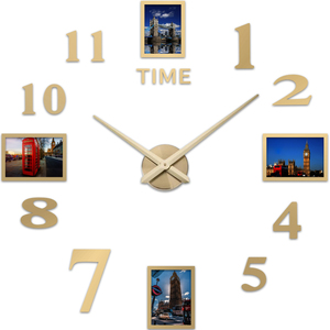 Nuovo <span class=keywords><strong>Orologio</strong></span> da Parete Fai-da-Te in Acrilico <span class=keywords><strong>a</strong></span> <span class=keywords><strong>Specchio</strong></span>, Adesivi Murali 3D, Grandi Orologi Decorativi al Quarzo - Product Image 1