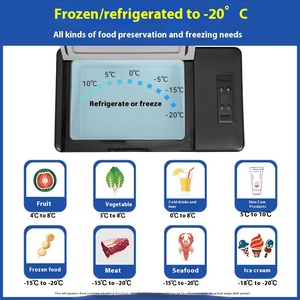 Réfrigérateur à compresseur double usage 12V/24V pour voiture, maison et camion - Capacité en plastique de 40 à 60L, faible bruit, affichage numérique, -20°C à 20°C - Product Image 5