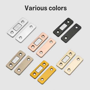 Loquet magnétique adhésif dissimulé sans perçage de 1,5 mm pour porte coulissante de placard et meuble - Product Image 2