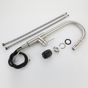 ก๊อกน้ำห้องครัวสแตนเลส 304 แบบก้านเดี่ยว ดีไซน์ทันสมัย รุ่น YQ3008F - Product Image 2