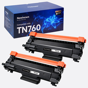 Confezione da due <span class=keywords><strong>toner</strong></span> TN760 compatibili di alta qualità per stampanti Brother, <span class=keywords><strong>toner</strong></span> nero ad alta resa - Product Image 1