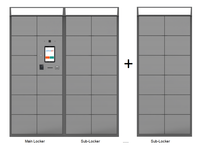 Rangement et casier à bagages en réseau connecté par application intelligente avec serrure électronique et reconnaissance de code PIN Armoire métallique assemblée