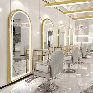 Estación de Espejo LED de Lujo para Salón, Espejo Arqueado Retroiluminado con Estaciones de Peinado para Peluquerías - Product Image 4