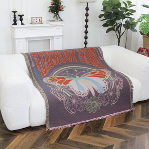 Manta <span class=keywords><strong>de</strong></span> Tapiz Tejida Personalizada con Diseño, Patrón o Logotipo, Manta <span class=keywords><strong>de</strong></span> Tapiz Transpirable y Acogedora - Product Image 4