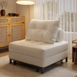 Sillón <span class=keywords><strong>Puff</strong></span> Cuadrado Moderno, Diseño Plegable y Extensible, Tapicería de Tela, Sofá <span class=keywords><strong>Cama</strong></span> para Sala de Estar, Dormitorio, Balcones y Apartamentos Pequeños - Product Image 5