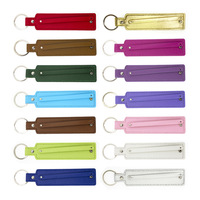 Porte-clés personnalisé en cuir PU vierge pour sublimation, 8 mm, avec logo DIY, multicolore, argenté, pour publicité promotionnelle, souvenir, cadeau