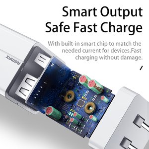 Chargeur multi-appareils RP-U43 certifié 3C, 4 ports USB 3.4A et adaptateur pliable RP-U43 REMAX Wanfu RP-U43 Chargeur USB 4 ports 3.4A - Product Image 3