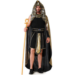 Antiguo Egipto Cleopatra Drama moderno Faraón Cosplay Medieval faraones <span class=keywords><strong>egipcios</strong></span> traje negro Halloween <span class=keywords><strong>para</strong></span> hombre - Product Image 4