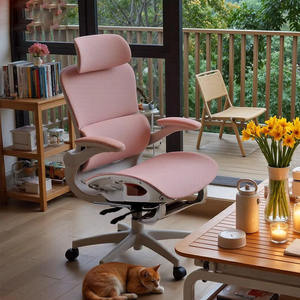 Adjustable Headrest High Back Girl Computer Seat Home <strong>Pink</strong> Office <strong>Chair</strong> Ergonomic Mesh - Product Image 1