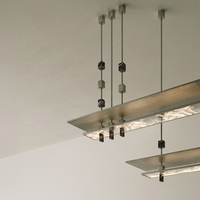 Suspension LED Liner Art Déco Créative Moderne Nordique pour Table à Manger, Îlot de Cuisine, Bar, Villa, Maison, Luminaire Ambiant