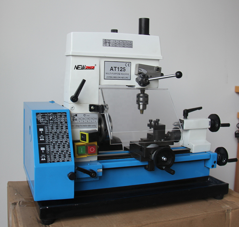 3 in 1 mill drill combo AT125 mini hobby lathe machine for hobby users