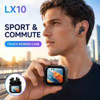 Écouteurs sans fil LX10 ANC avec étui à écran tactile, affichage numérique, réduction de bruit ANC+ENC, son HIFI, étanchéité IPX3, son directionnel