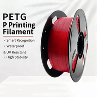 YOSSO Filamen Printer 3D Tri-Warna 1.75mm 1kg Merah Emas Hitam Gulungan Halus Mengkilap Kuat Daya Rekat Lapisan PLA Sutra
