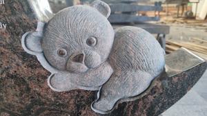 Под заказ, надгробие, лунный дизайн, медведь, дизайнерский камень с памятником из гранита и звезды - Product Image 4