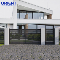 Portail d'entrée automatique en aluminium résistant aux intempéries, grand portail de sécurité, design de portail principal, directement de l'usine, modèles de portails pour maison
