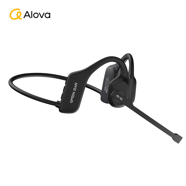 ALOVA Portable Bt 5.3 Earphone IPX5 Open Ear Headset Bluetooth Wireless Telephone Headphone With Microphone