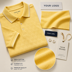 เสื้อโปโลชาย คอตตอน แขนสั้น ลายแจ็คการ์ด รับผลิตตามแบบ โลโก้สั่งทำ แบรนด์ส่วนตัว รับผลิตแบบ OEM ODM ผู้ผลิตและจำหน่าย - Product Image 3