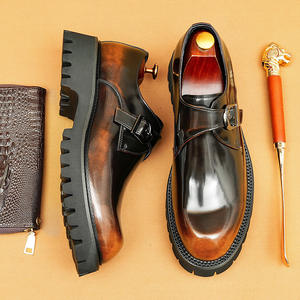 Chaussures habillées pour hommes en cuir véritable, style britannique, décontractées, à semelles épaisses, augmentant la taille, légères, à lacets - Product Image 4